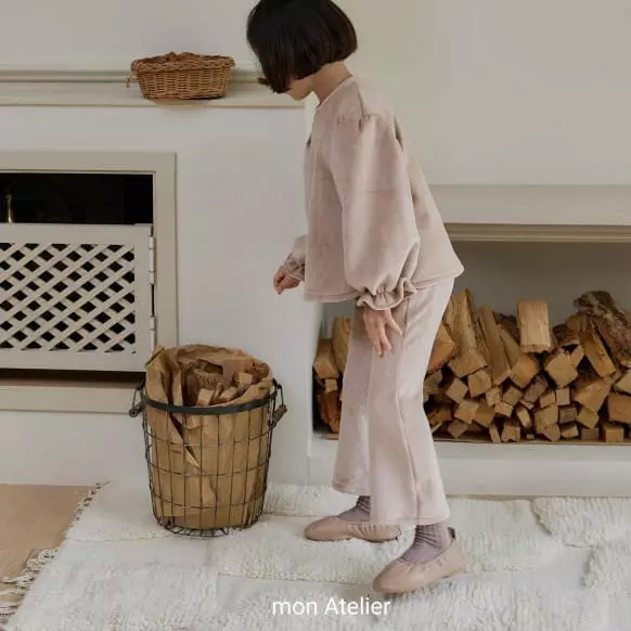 Mon Atelier - Korean Children Fashion - #kidsstore - Veloure Set - 5