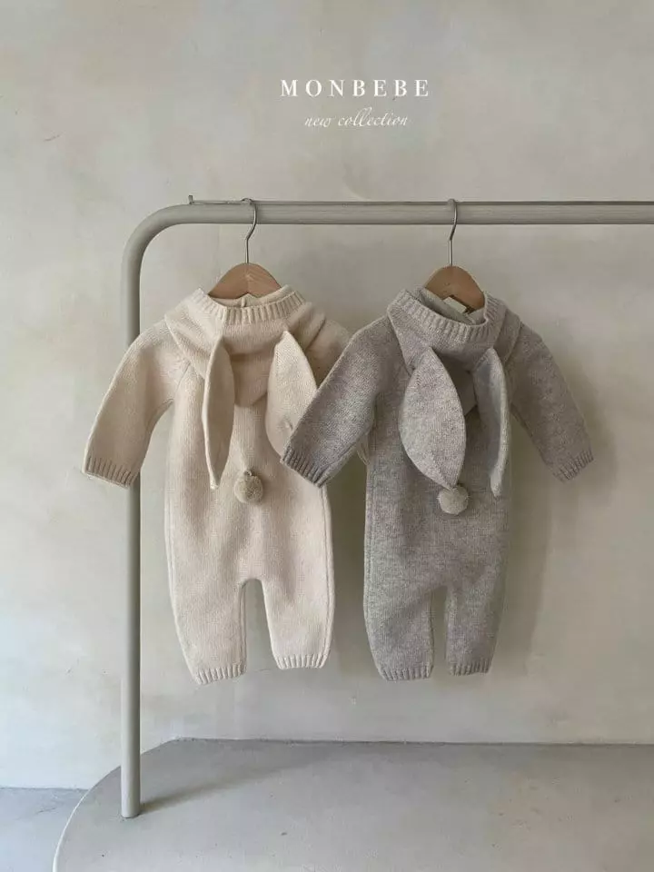 Monbebe - Korean Baby Fashion - #babygirlfashion - Barnie Knit Bodysuit