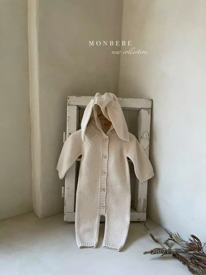 Monbebe - Korean Baby Fashion - #babylifestyle - Barnie Knit Bodysuit - 2