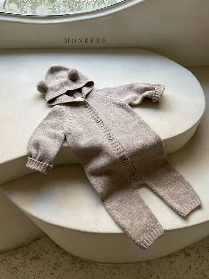 Monbebe - Korean Baby Fashion - #babyoninstagram - Bear Knit Bodysuit - 2
