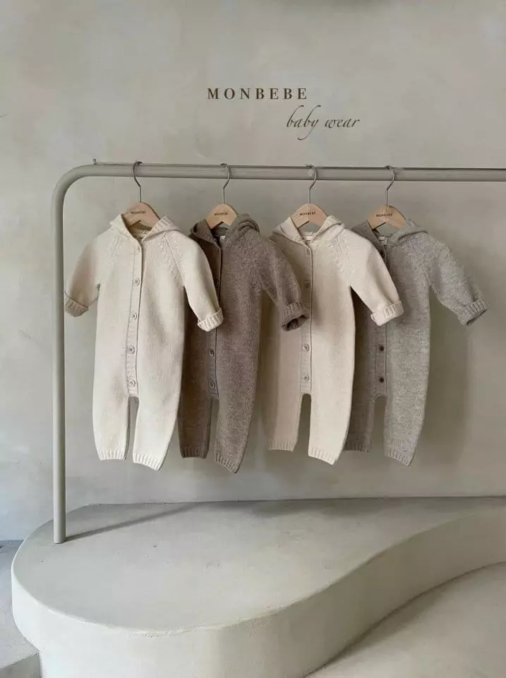 Monbebe - Korean Baby Fashion - #babyoninstagram - Barnie Knit Bodysuit - 4
