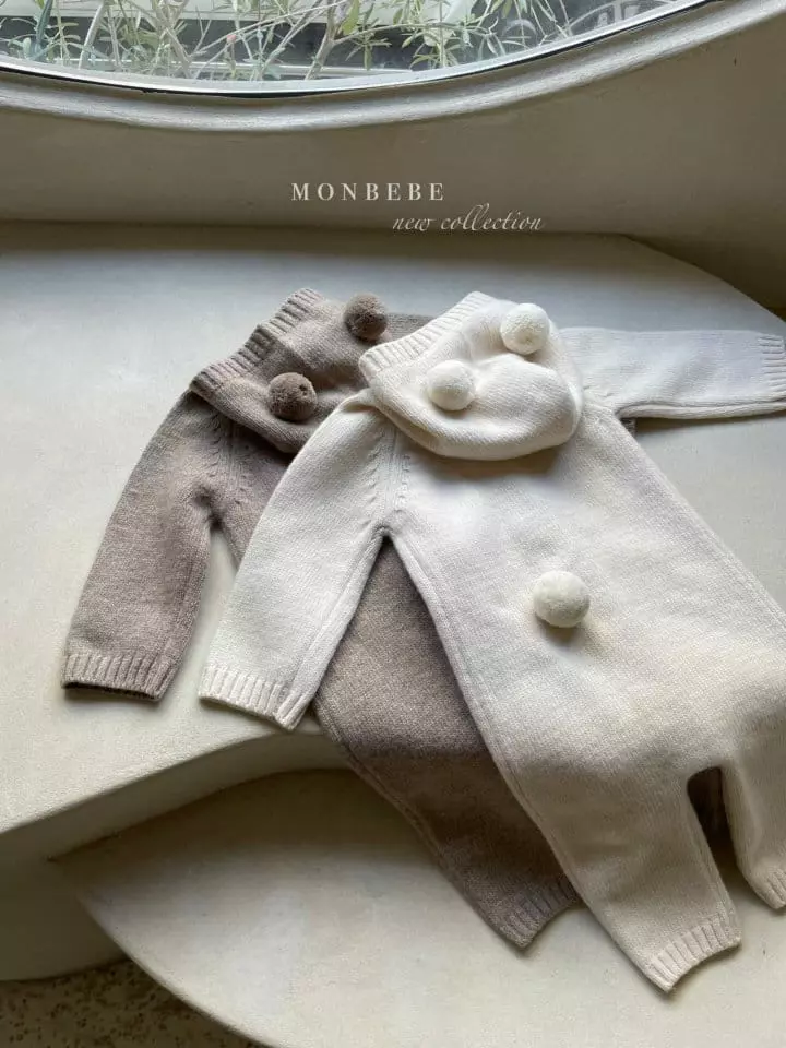 Monbebe - Korean Baby Fashion - #babyootd - Bear Knit Bodysuit - 3