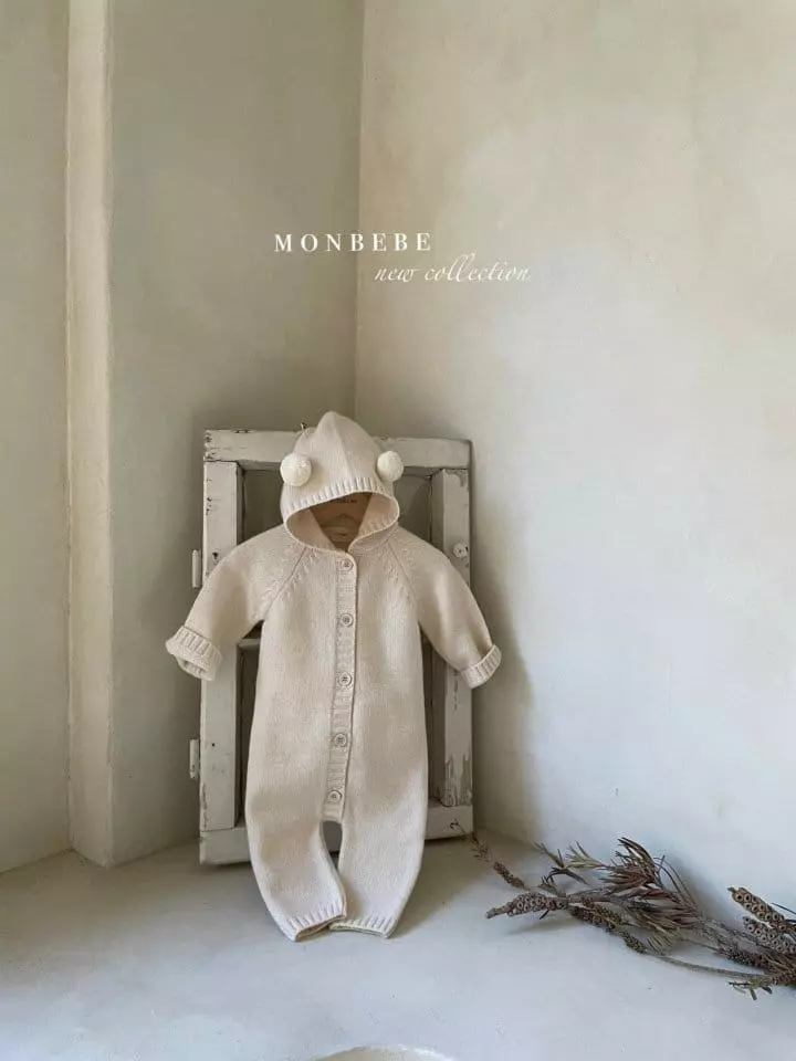 Monbebe - Korean Baby Fashion - #babyootd - Bear Knit Bodysuit - 4