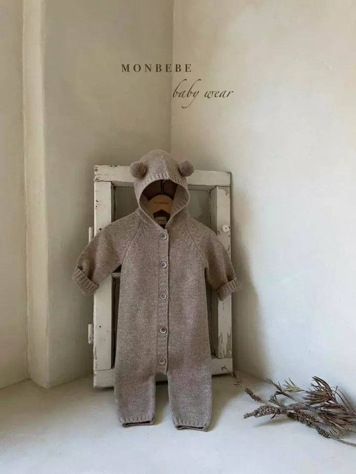 Monbebe - Korean Baby Fashion - #babyoutfit - Bear Knit Bodysuit - 5