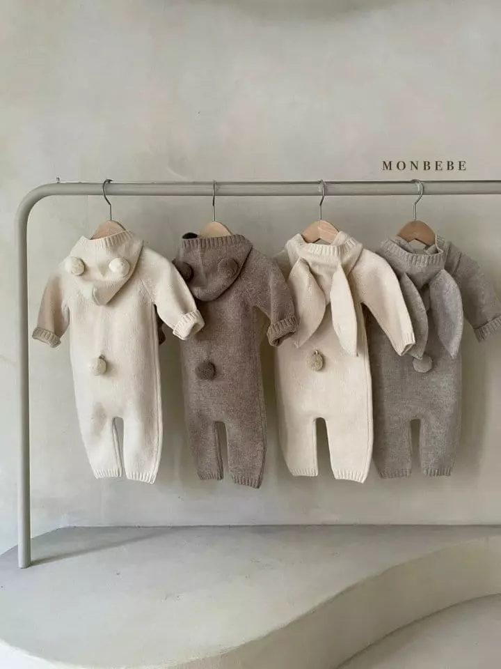 Monbebe - Korean Baby Fashion - #onlinebabyboutique - Bear Knit Bodysuit - 7