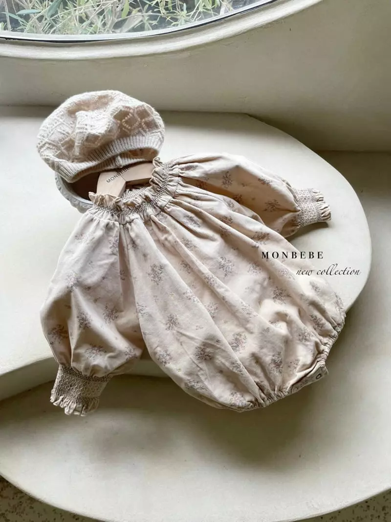 Monbebe - Korean Baby Fashion - #onlinebabyboutique - Lubi Smocked Bodysuit - 2