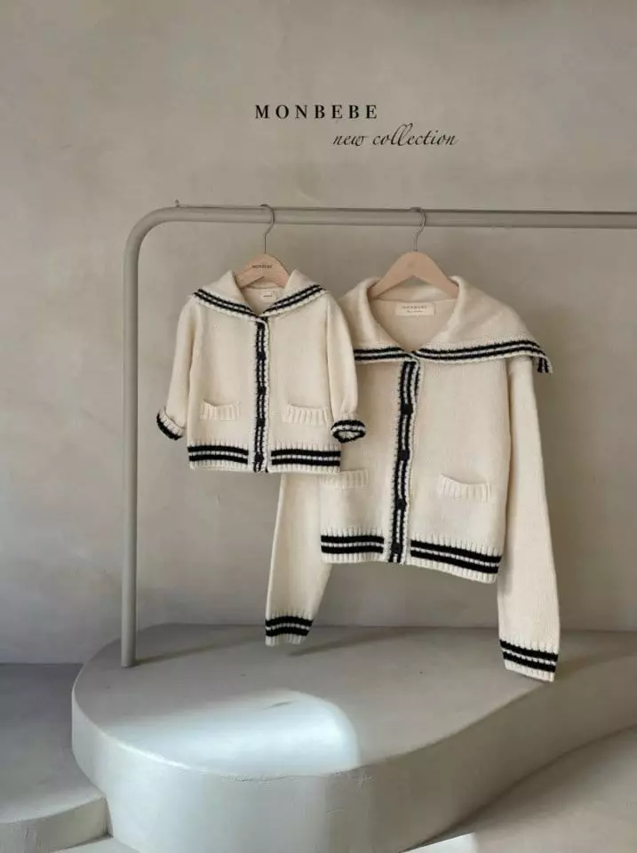 Monbebe - Korean Women Fashion - #momslook - Mom Sailor Knit Cardigan - 4