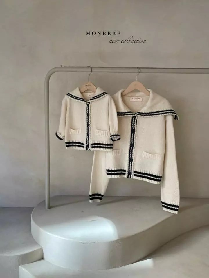 Monbebe - Korean Women Fashion - #womensfashion - Mom Sailor Knit Cardigan - 8