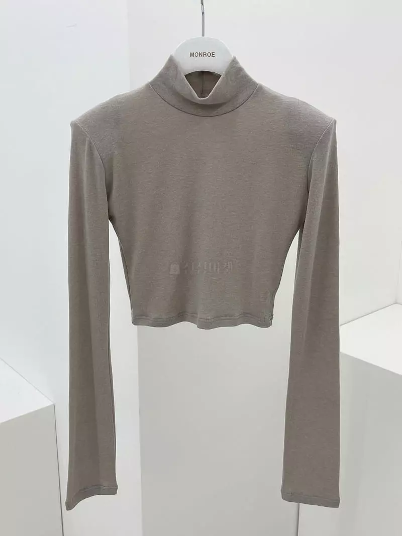 Monroe - Korean Women Fashion - #momslook - Joy Half Turtleneck Tee