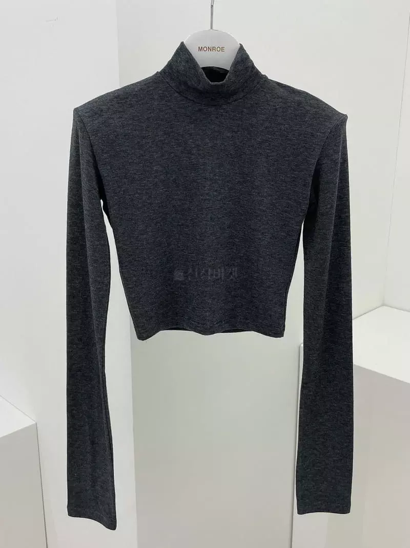 Monroe - Korean Women Fashion - #momslook - Joy Half Turtleneck Tee - 3