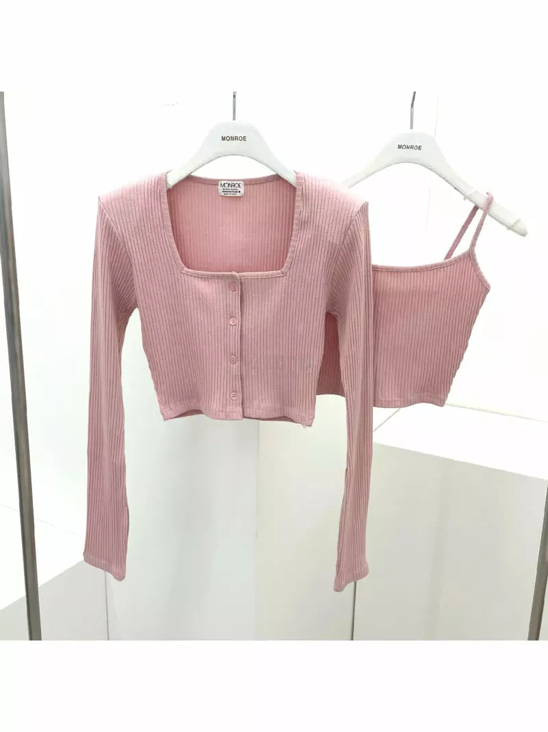 Monroe - Korean Women Fashion - #momslook - Square Cardigan