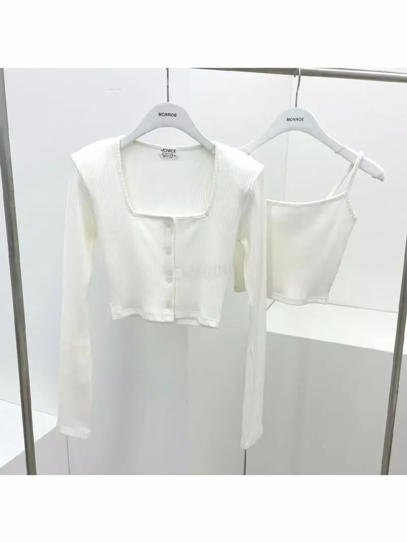 Monroe - Korean Women Fashion - #momslook - Square Cardigan - 2