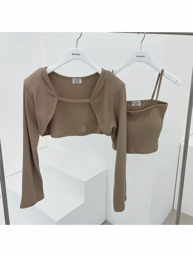 Monroe - Korean Women Fashion - #momslook - String Bolero Set - 2