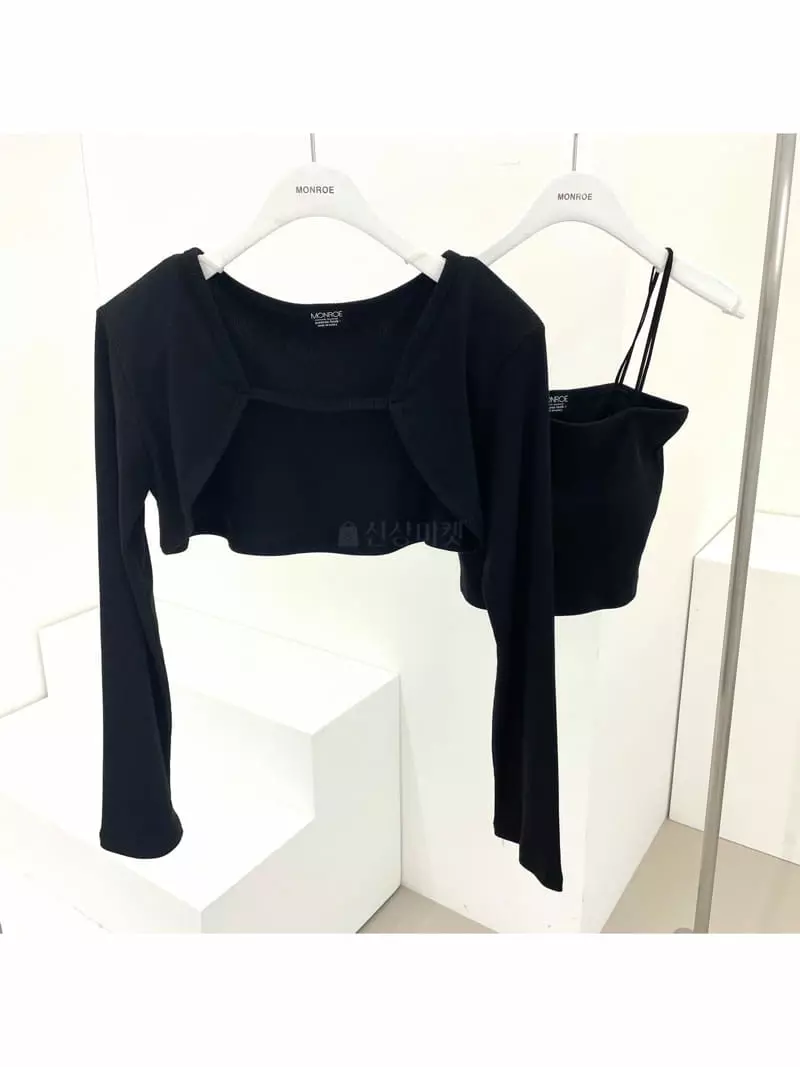 Monroe - Korean Women Fashion - #womensfashion - String Bolero Set - 4