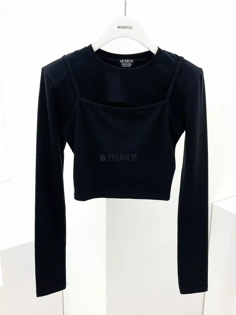 Monroe - Korean Women Fashion - #momslook - Long Sleeves Slit Tee - 6