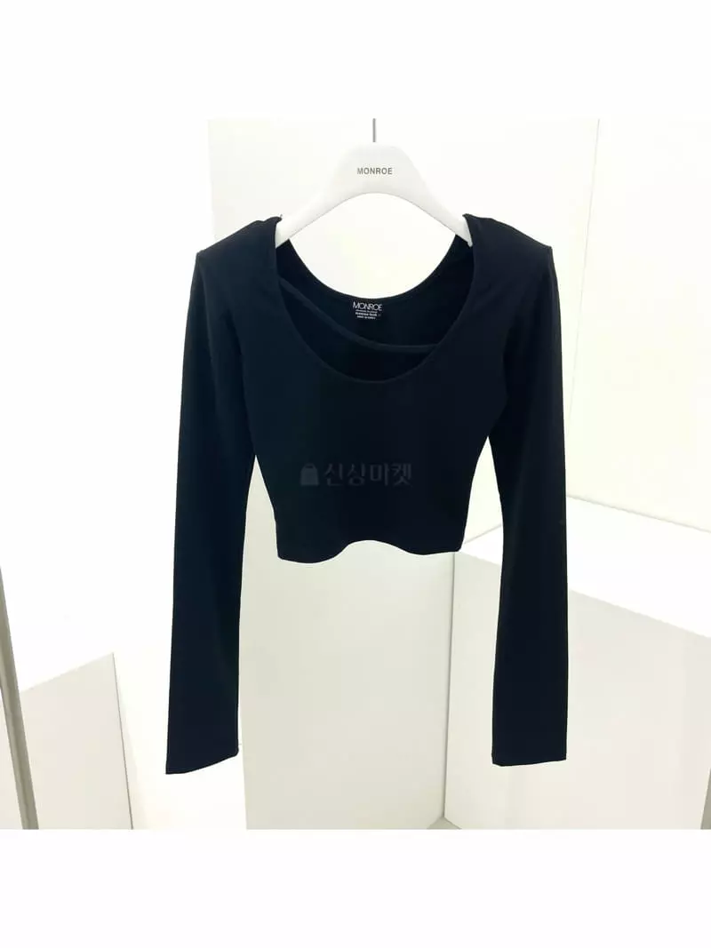 Monroe - Korean Women Fashion - #thatsdarling - Piping Crop Tee - 2