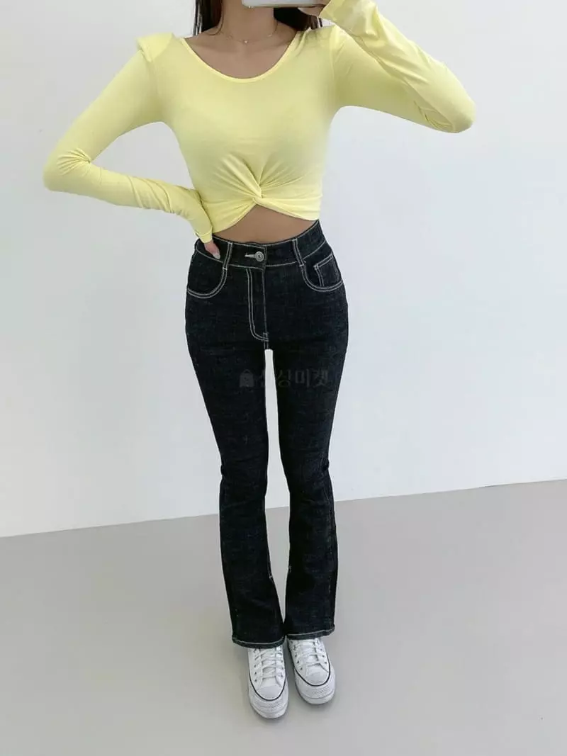 Monroe - Korean Women Fashion - #vintageinspired - Black Bootcut
