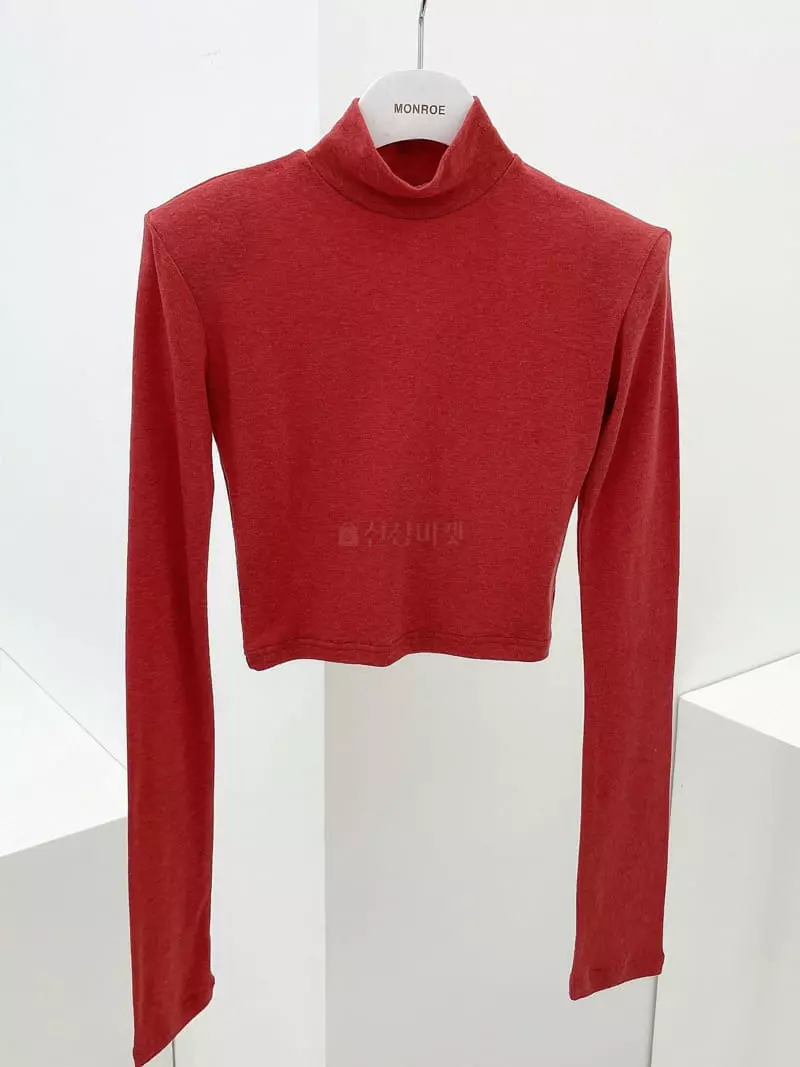Monroe - Korean Women Fashion - #womensfashion - Joy Half Turtleneck Tee - 2