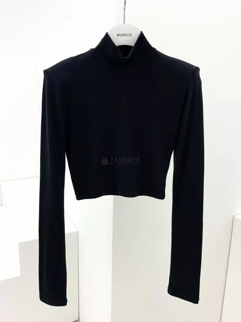 Monroe - Korean Women Fashion - #momslook - Joy Half Turtleneck Tee - 4