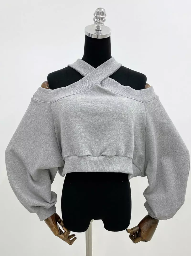 Monroe - Korean Women Fashion - #womensfashion - X String Sweatshirt - 2