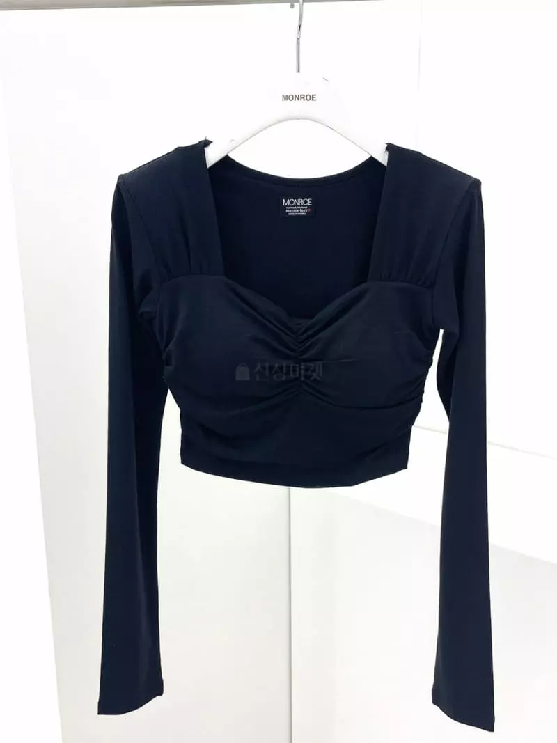 Monroe - Korean Women Fashion - #womensfashion - Shirring Pad Tee - 2
