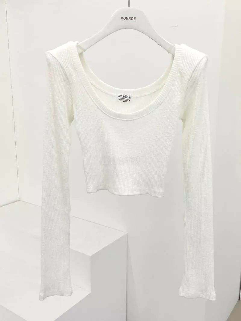 Monroe - Korean Women Fashion - #womensfashion - Vivi Rib Crop Tee