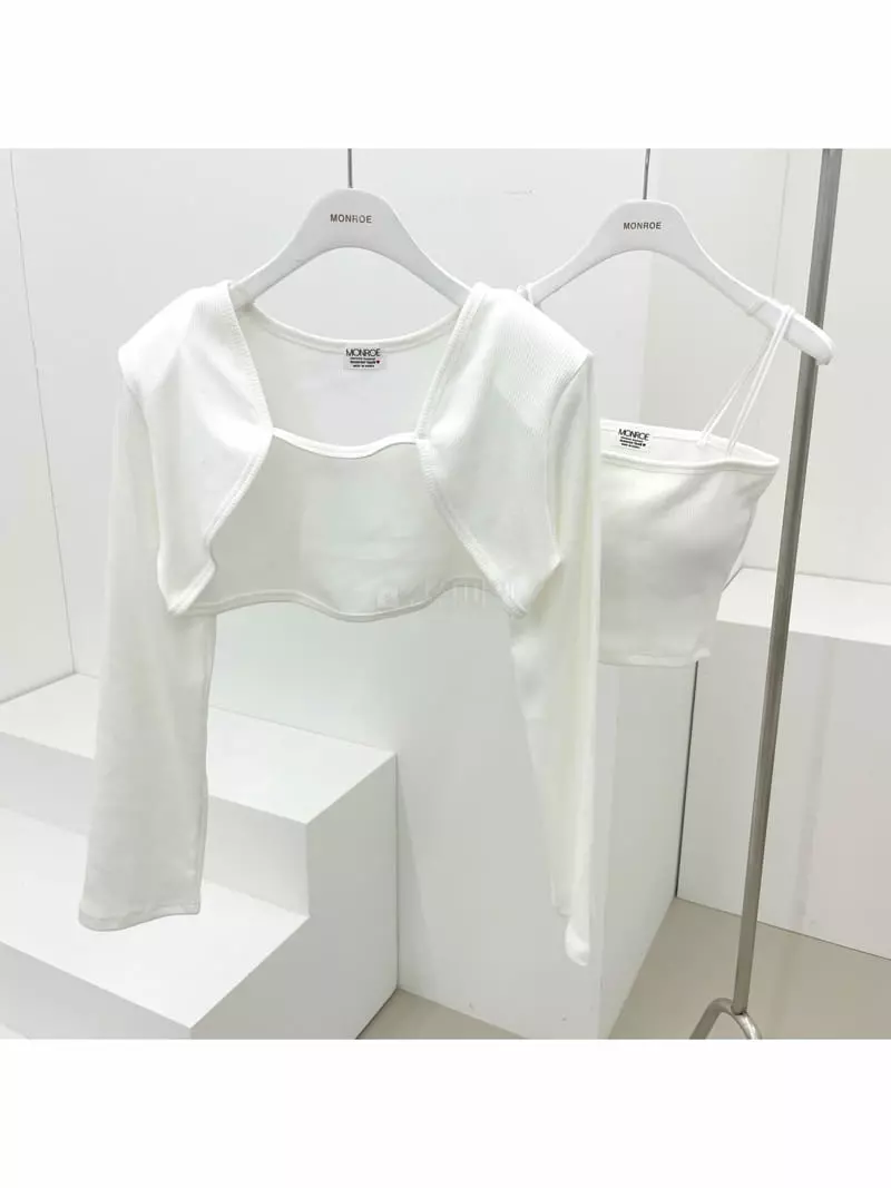 Monroe - Korean Women Fashion - #womensfashion - String Bolero Set - 3