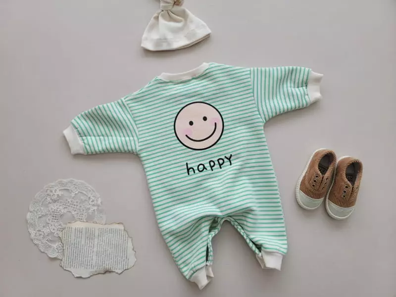 Moran - Korean Baby Fashion - #babyclothing - Bebe Happy Bodysuit Set - 12