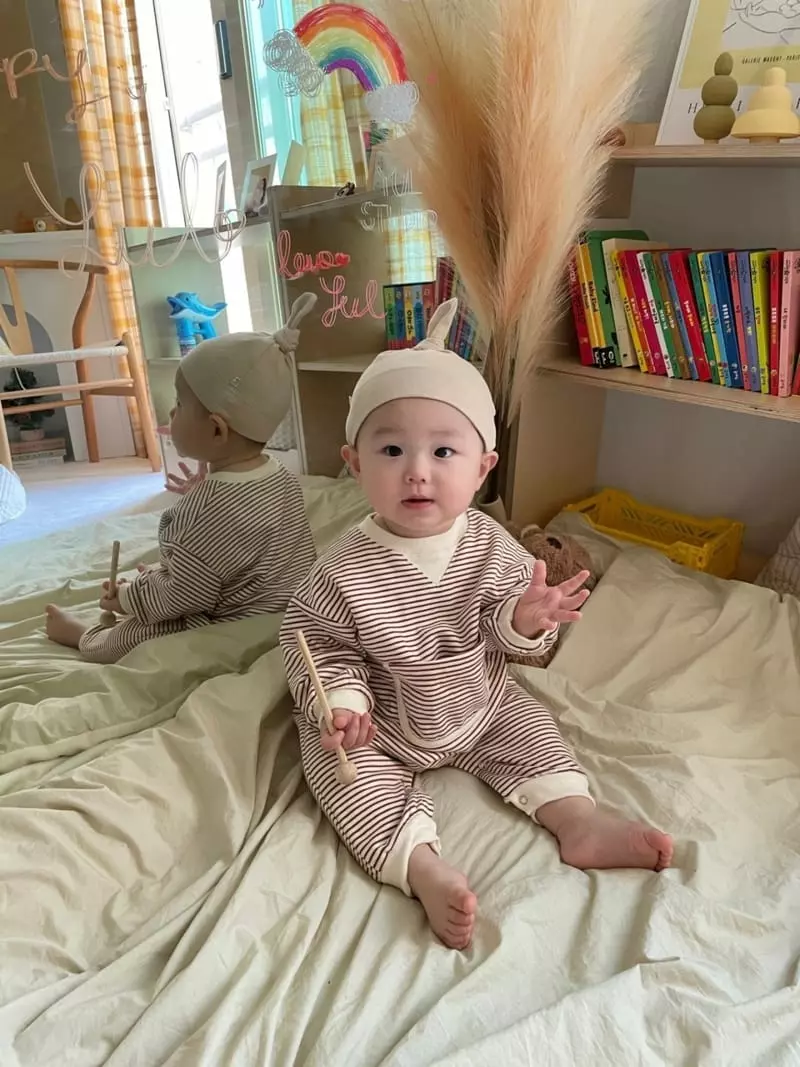 Moran - Korean Baby Fashion - #babygirlfashion - Kangaroo Bodysuit - 2