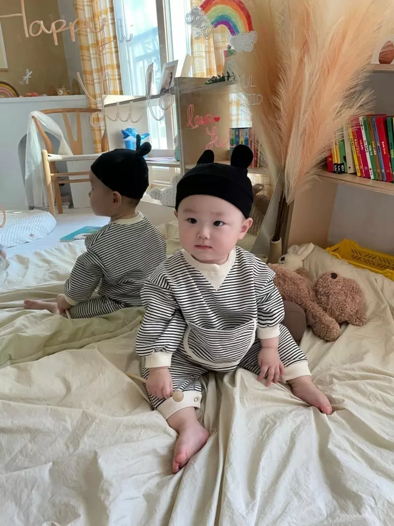 Moran - Korean Baby Fashion - #babyoutfit - Kangaroo Bodysuit - 6