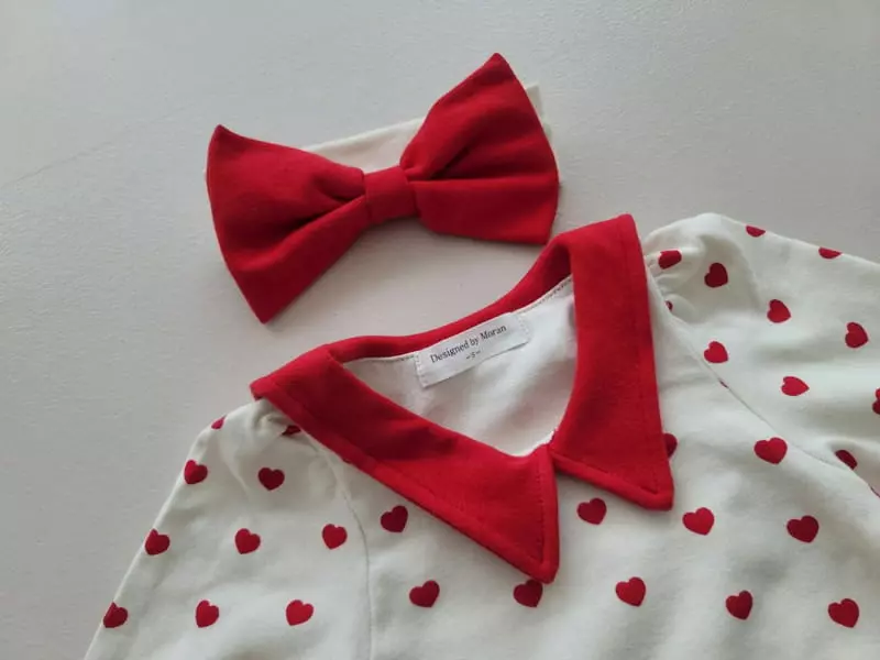 Moran - Korean Baby Fashion - #onlinebabyboutique - Bebe Mini Heart Bodysuit Set - 5