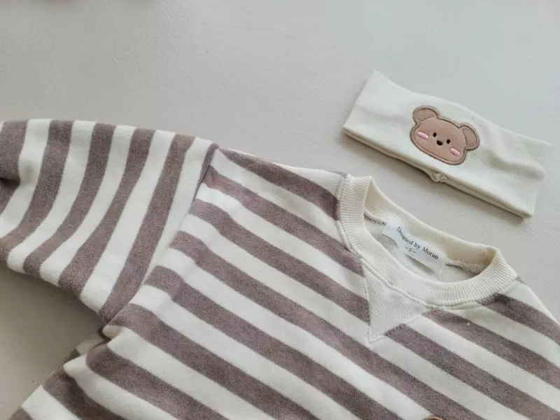 Moran - Korean Baby Fashion - #smilingbaby - Bebe Fleece Bear Bodysuit Set - 8