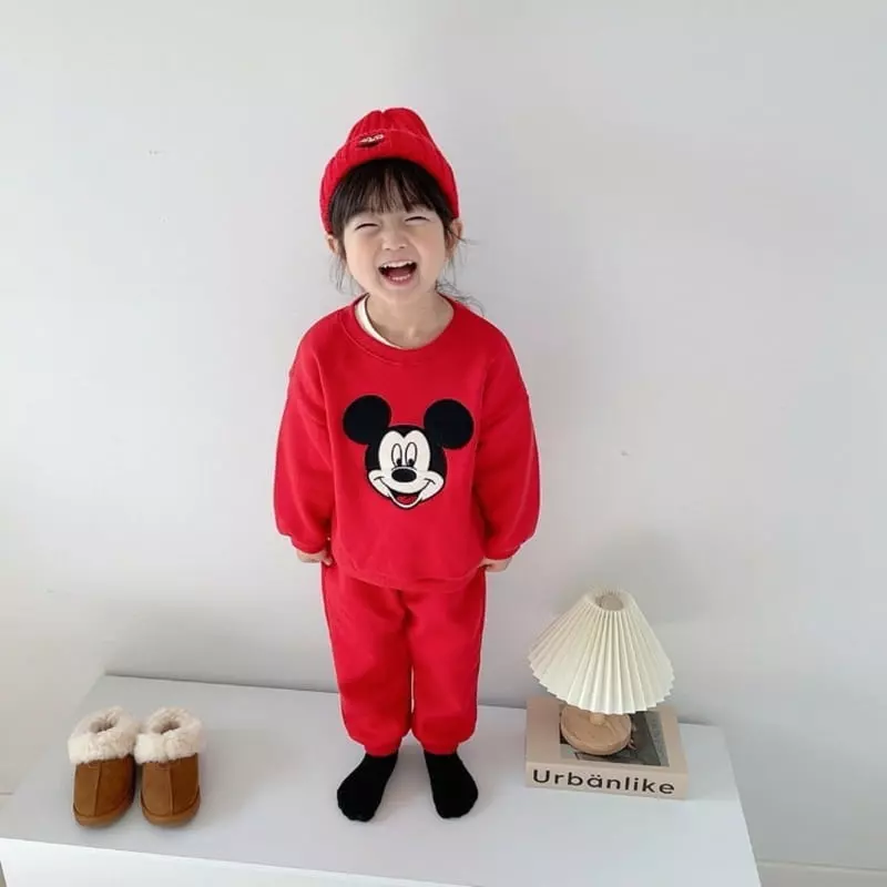 Moran - Korean Children Fashion - #Kfashion4kids - Mas Mickey Top Bottom Set - 7