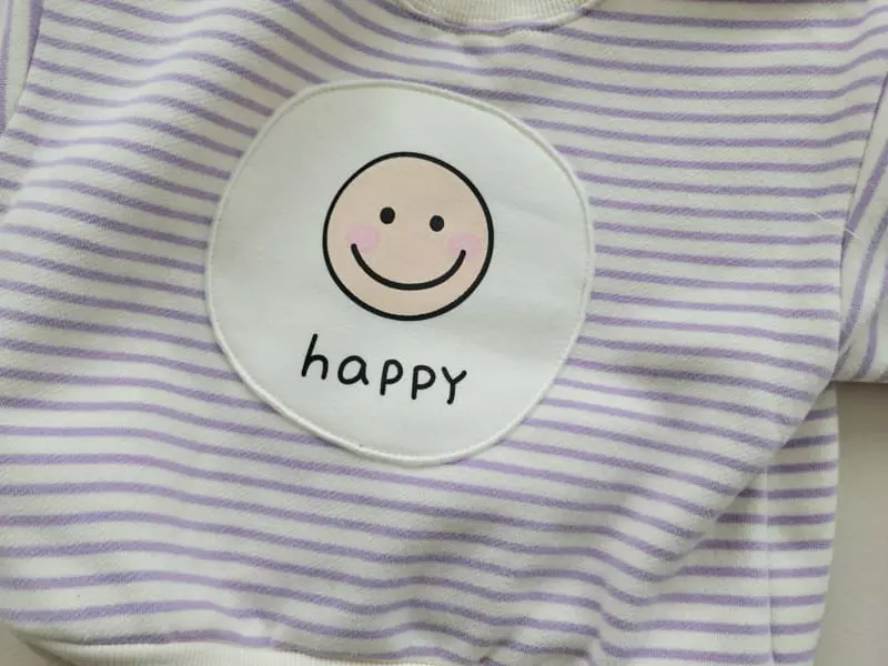 Moran - Korean Children Fashion - #discoveringself - Happy Fleece Top Bottom Set - 4