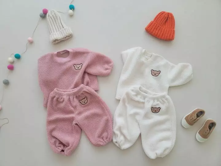 Moran - Korean Children Fashion - #kidsshorts - Bbogle Bear Top Bottom Set