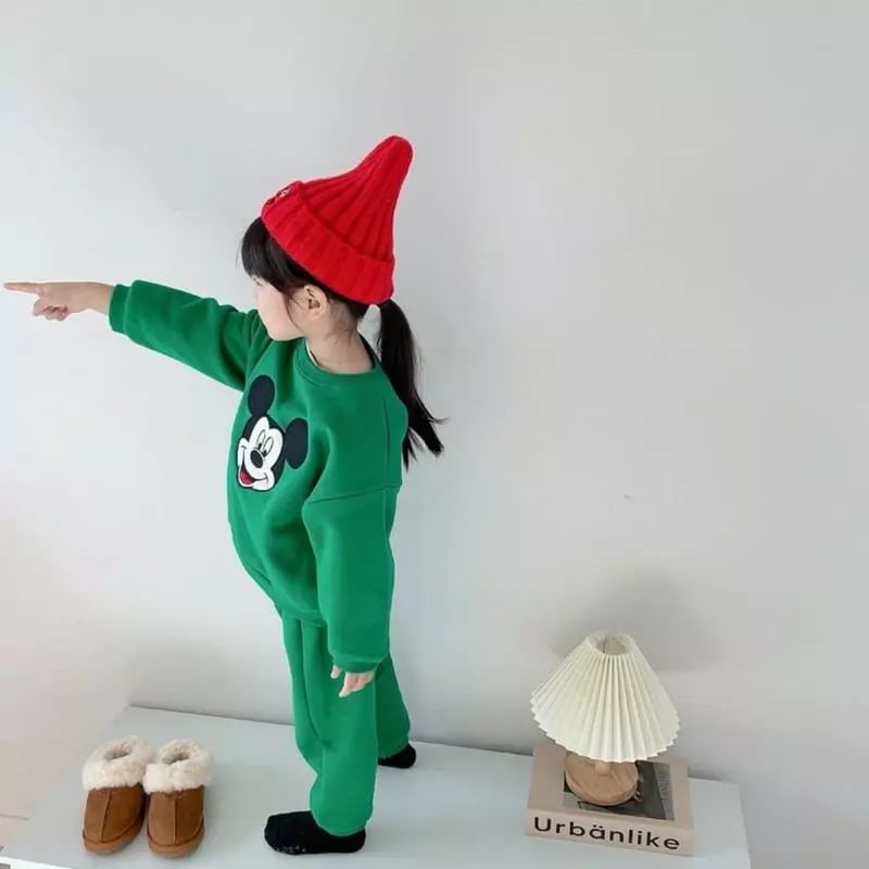 Moran - Korean Children Fashion - #fashionkids - Mas Mickey Top Bottom Set - 4