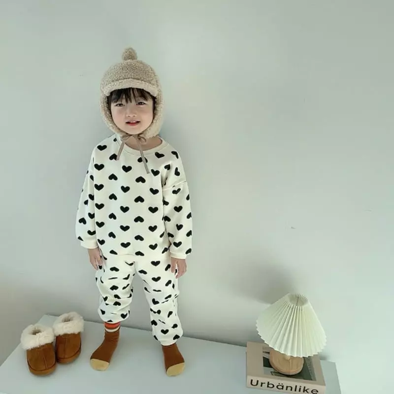 Moran - Korean Children Fashion - #kidsstore - Fleece Heart Candy Set - 7