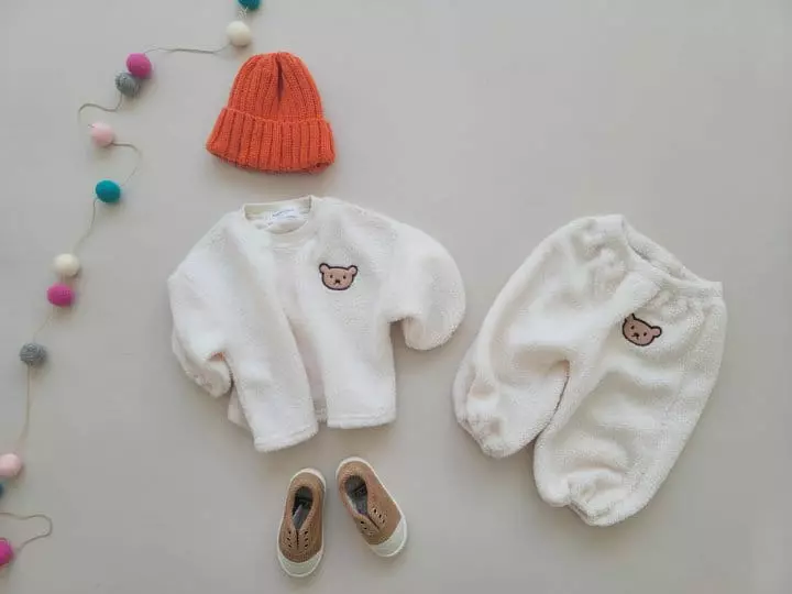 Moran - Korean Children Fashion - #kidzfashiontrend - Bbogle Bear Top Bottom Set - 3