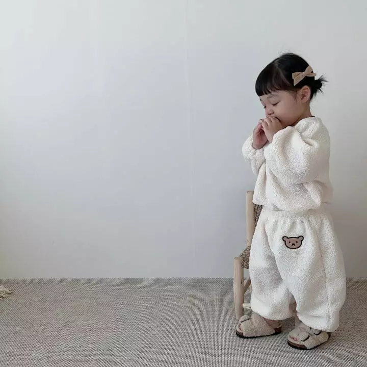 Moran - Korean Children Fashion - #kidzfashiontrend - Boogle Bear Top Bottom Set - 2