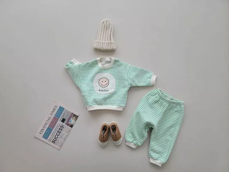 Moran - Korean Children Fashion - #kidzfashiontrend - Happy Fleece Top Bottom Set - 7