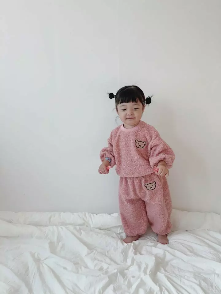 Moran - Korean Children Fashion - #Kfashion4kids - Boogle Bear Top Bottom Set - 4