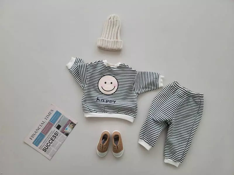 Moran - Korean Children Fashion - #littlefashionista - Happy Fleece Top Bottom Set - 9