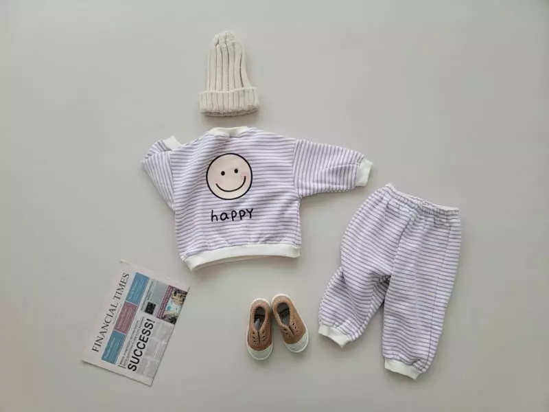 Moran - Korean Children Fashion - #magicofchildhood - Happy Fleece Top Bottom Set - 10
