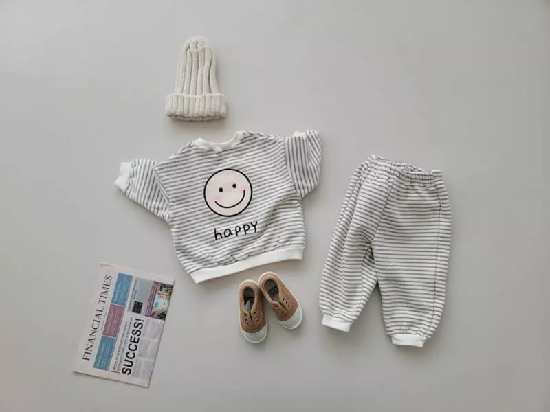 Moran - Korean Children Fashion - #prettylittlegirls - Happy Fleece Top Bottom Set - 12