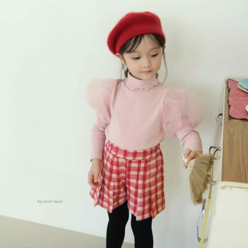 Mori Mori - Korean Children Fashion - #childofig - Check Skirt Pants - 10