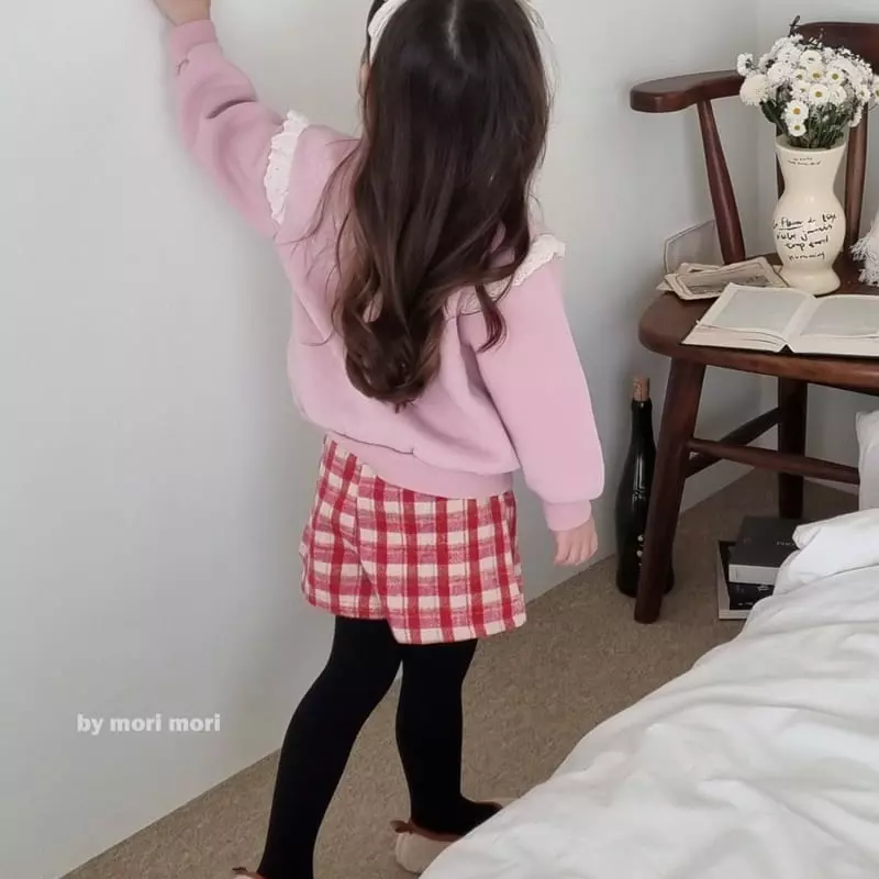 Mori Mori - Korean Children Fashion - #childofig - Check Skirt Pants - 9