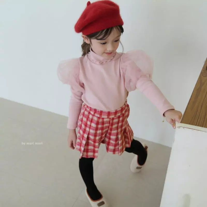 Mori Mori - Korean Children Fashion - #childrensboutique - Check Skirt Pants - 11