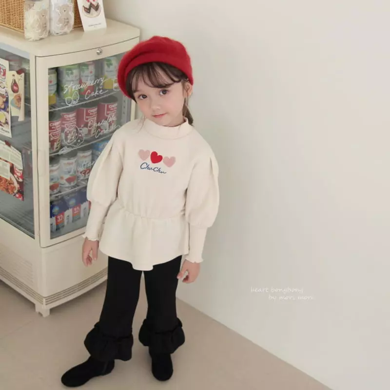 Mori Mori - Korean Children Fashion - #stylishchildhood - Heart Bon Tee - 3
