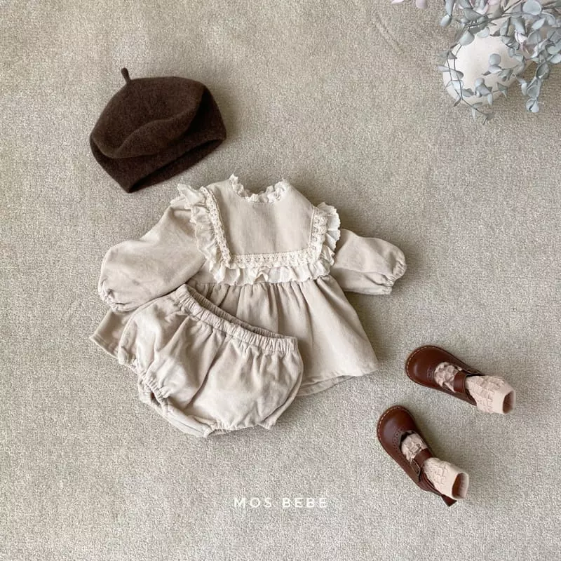 Mos Bebe - Korean Baby Fashion - #babyclothing - Lovely Bloomer Set - 7