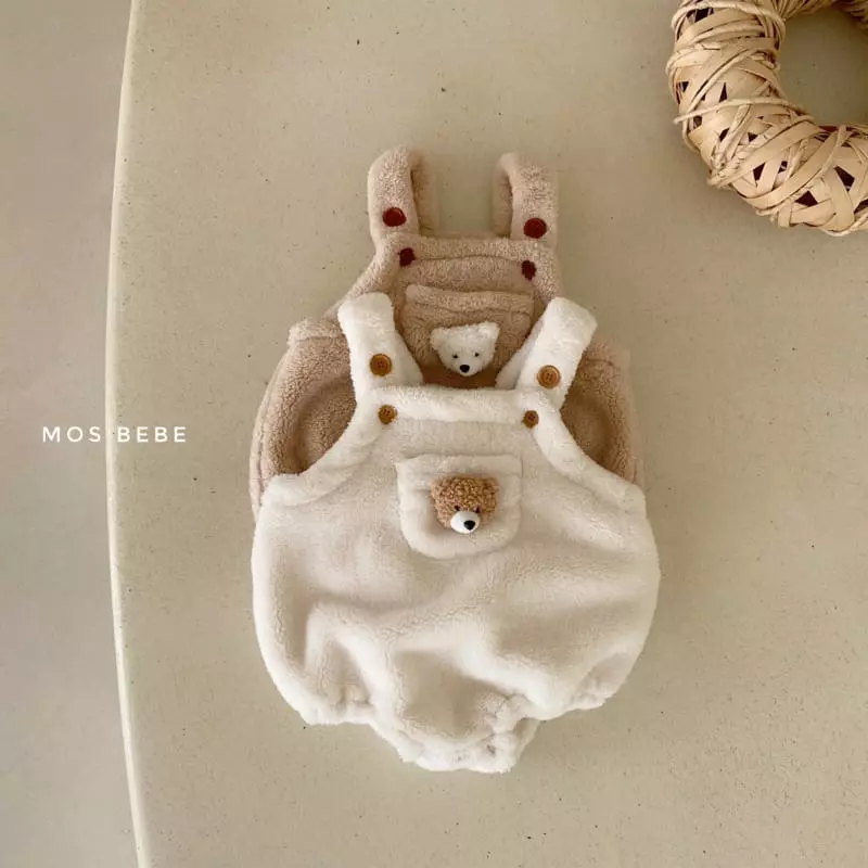 Mos Bebe - Korean Baby Fashion - #babyfever - Eco Bear Dungarees - 3
